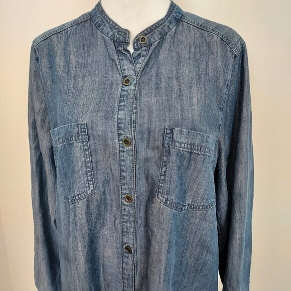 Eileen Fisher Long Sleeve Shirt Dress Size Medium - Picture 2 of 7